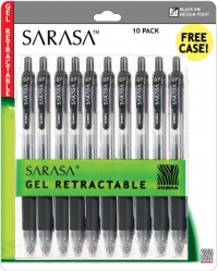 Zebra Pen, Sarasa Gel Retractable Pen, Medium, 0.7mm, Black Ink, 10-Count (46871) Zebra Pen, Sarasa Gel Retractable Pen, Medium, 0.7mm, Black Ink, 10-Count (46871)