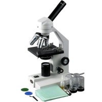 AmScope 40x-1000x Advanced Home School Student Widefield Biological Compound Microscope with Sturdy Metal Framework and All Optical Glass Lenses AmScope 40x-1000x Advanced Home School Student Widefield Biological Compound Microscope with Sturdy Metal Framework and All Optical Glass Lenses