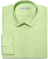 Give your 9-to-5 a cool color rush with this dress shirt from Geoffrey Beene. Give your 9-to-5 a cool color rush with this dress shirt from Geoffrey Beene.