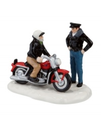 Born to ride. Come snow, sleet or freezing cold, nothing stands between this Harley-Davidson biker and the open road. From Department 56. Born to ride. Come snow, sleet or freezing cold, nothing stands between this Harley-Davidson biker and the open road. From Department 56.