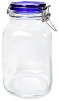 Bormioli Rocco Fido Square Jar with Blue Lid, 50-3/4-Ounce Bormioli Rocco Fido Square Jar with Blue Lid, 50-3/4-Ounce