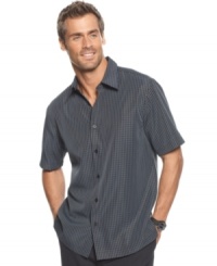 Check sweet style off your list for the weekend with this short-sleeved shirt from Via Europa. Check sweet style off your list for the weekend with this short-sleeved shirt from Via Europa.