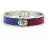 BCBGeneration Bracelet, Silver-Tone Purple and Magenta Colorblock Bangle Bracelet