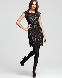 Stylish cap sleeves and an allover stunning lace design enrich this Joie dress with the trendsetting look of the season--it's the perfect solution to the age old, what-to-wear-to-the-party dilemma. Stylish cap sleeves and an allover stunning lace design enrich this Joie dress with the trendsetting look of the season--it's the perfect solution to the age old, what-to-wear-to-the-party dilemma.