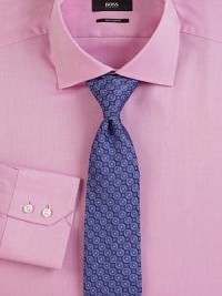 A clean, gently textured dress shirt is cut with a classic fit. ButtonfrontRegular fitSpread collarCottonDry cleanImported A clean, gently textured dress shirt is cut with a classic fit. ButtonfrontRegular fitSpread collarCottonDry cleanImported