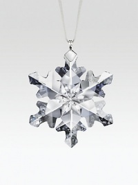 A demure version of the annual snowflake, richly faceted and delicately detailed, just like its larger cousin.CrystalWhite satin ribbonAbout 1.5H X 1.5WMade in Austria A demure version of the annual snowflake, richly faceted and delicately detailed, just like its larger cousin.CrystalWhite satin ribbonAbout 1.5H X 1.5WMade in Austria