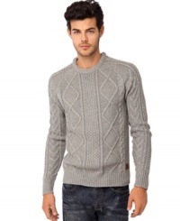 Handsome sweater by Buffalo David Bitton designed with a thick crew neck gives you distinctive style. Handsome sweater by Buffalo David Bitton designed with a thick crew neck gives you distinctive style.
