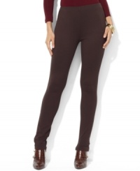Lauren Ralph Lauren's slim, fitted leg creates a modern look on the flattering Mani pant in sleek stretch jersey. (Clearance) Lauren Ralph Lauren's slim, fitted leg creates a modern look on the flattering Mani pant in sleek stretch jersey. (Clearance)