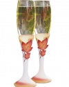 Hortense B. Hewitt Wedding Accessories Toasting Flutes, Set of 2, Simply Autumn