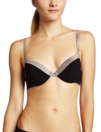Calvin Klein Womens Satin Sculpt Push Up, Black, 34B Calvin Klein Womens Satin Sculpt Push Up, Black, 34B