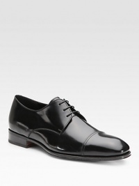 Smooth, finely crafted calfskin leather is the first step in any gentleman's elegant style. Leather lining Padded insole Leather sole Made in Italy Smooth, finely crafted calfskin leather is the first step in any gentleman's elegant style. Leather lining Padded insole Leather sole Made in Italy