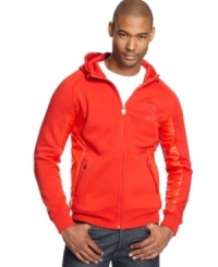 Keep your casual style trending with this bright Ferrari fleece hoodie from Puma. Keep your casual style trending with this bright Ferrari fleece hoodie from Puma.