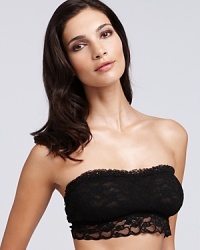 A pretty lace bandeau bra with elastic for a stretchy comfortable fit. Style #P7001 A pretty lace bandeau bra with elastic for a stretchy comfortable fit. Style #P7001