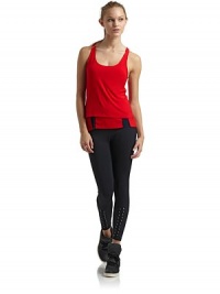 THE LOOKScoop necklineDraped bodySleevelessDouble layered with mesh insets at hemStudded racerbackTHE FITAbout 20 from shoulder to hemTHE MATERIALMicromodal/spandexCARE & ORIGINMachine washImportedModel shown is 5'8 (172½cm) wearing US size Small. THE LOOKScoop necklineDraped bodySleevelessDouble layered with mesh insets at hemStudded racerbackTHE FITAbout 20 from shoulder to hemTHE MATERIALMicromodal/spandexCARE & ORIGINMachine washImportedModel shown is 5'8 (172½cm) wearing US size Small.