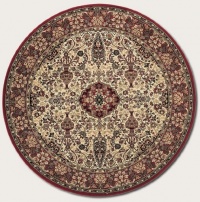 Couristan 3760/6004 Everest Ardebil/Ivory-Red 7-Feet 10-Inch Round Rug Couristan 3760/6004 Everest Ardebil/Ivory-Red 7-Feet 10-Inch Round Rug