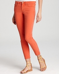The latest crop to hit the scene, these skinny Vince jeans pop with personality--vibing in a flavorful tomato hue that travels through your schedule with runway-inspired style. The latest crop to hit the scene, these skinny Vince jeans pop with personality--vibing in a flavorful tomato hue that travels through your schedule with runway-inspired style.