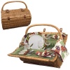 Picnic Time Barrel Picnic Basket, Service for 2, Pine Green