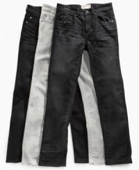 For the boy who likes to keep current with fashion trends, these super skinny denim jeans are exactly what he'll want to wear. For the boy who likes to keep current with fashion trends, these super skinny denim jeans are exactly what he'll want to wear.