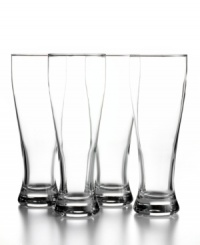 Ditch the cans and give beer its due. An easy upgrade, The Cellar's set of classic beer glasses can hold over a pint of your favorite ale and wheat brews in dishwasher-safe glass. Ditch the cans and give beer its due. An easy upgrade, The Cellar's set of classic beer glasses can hold over a pint of your favorite ale and wheat brews in dishwasher-safe glass.