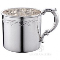 Empire Silver Sterling Baby Cup With Floral Design Empire Silver Sterling Baby Cup With Floral Design