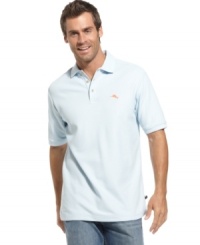 Casual wear meets high technology. This polo shirt from Tommy Bahama wicks moisture for the ultimate in cool comfort. Casual wear meets high technology. This polo shirt from Tommy Bahama wicks moisture for the ultimate in cool comfort.