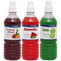 Victorio 3-Flavor Pack Shaved Ice/Snow Cone Syrups, Tropical Punch, Watermelon, Lime Victorio 3-Flavor Pack Shaved Ice/Snow Cone Syrups, Tropical Punch, Watermelon, Lime