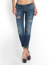 GUESS Cuffed Kate Destroyed Jeans in Wisteria GUESS Cuffed Kate Destroyed Jeans in Wisteria