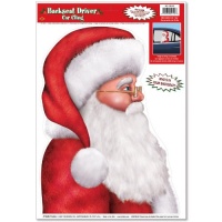Santa Backseat Driver Car Cling Party Accessory (1 count) (1/Sh) Santa Backseat Driver Car Cling Party Accessory (1 count) (1/Sh)