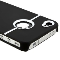 Deluxe Black Case Cover W/chrome for Iphone 4 4G 4S AT&T Verizon Sprint Deluxe Black Case Cover W/chrome for Iphone 4 4G 4S AT&T Verizon Sprint