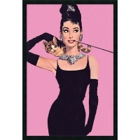 Audrey Hepburn - Pink Framed Print Art - 37.66 x 25.66 Audrey Hepburn - Pink Framed Print Art - 37.66 x 25.66
