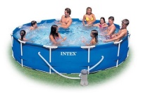 Intex 12-Foot by 30-Inch Family Size Round Metal Frame Pool Set Intex 12-Foot by 30-Inch Family Size Round Metal Frame Pool Set