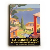 Arte House 0000-0774-25 Wooden Sign, La Corne D'or Arte House 0000-0774-25 Wooden Sign, La Corne D'or