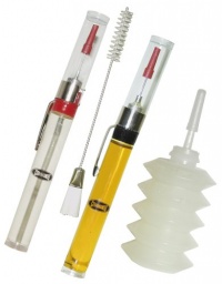Lubrication Set - Two Precision Pen Point Needle Oilers with Clear & Amber Oils and Bellows Grease Dispenser Including Application Brush from Commando Lubrication Set - Two Precision Pen Point Needle Oilers with Clear & Amber Oils and Bellows Grease Dispenser Including Application Brush from Commando