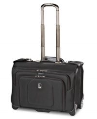 Your answer for clothes encounters! Pack up a trip's worth of your wardrobe and arrive fashionably fresh with the smart removable suiter system of this rolling garment bag. With extra-wide hold-down straps, this bag sorts and organizes all of your clothes essentials and makes it easy to get from here to there with go-everywhere easy-glide wheels. Lifetime warranty. Your answer for clothes encounters! Pack up a trip's worth of your wardrobe and arrive fashionably fresh with the smart removable suiter system of this rolling garment bag. With extra-wide hold-down straps, this bag sorts and organizes all of your clothes essentials and makes it easy to get from here to there with go-everywhere easy-glide wheels. Lifetime warranty.