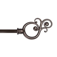 Kenney Cafe Window Curtain Rod, 48 to 84-Inch, Chocolate Kenney Cafe Window Curtain Rod, 48 to 84-Inch, Chocolate