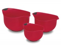 Cuisinart CTG-00-3MBR Set of 3 BPA-free Mixing Bowls, Red Cuisinart CTG-00-3MBR Set of 3 BPA-free Mixing Bowls, Red