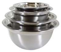 STAINLESS STEEL Deep Nesting Mixing Bowl Set - EZ-Grip Edges STAINLESS STEEL Deep Nesting Mixing Bowl Set - EZ-Grip Edges