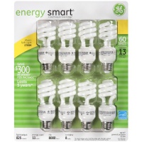 GE 13-Watt Energy SmartTM 60 Watt Replacement - 2 Packs of 8 Bulbs - 16 Total Bulbs GE 13-Watt Energy SmartTM 60 Watt Replacement - 2 Packs of 8 Bulbs - 16 Total Bulbs