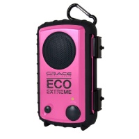 Grace Digital GDI-AQCSE106 Rugged Waterproof Case with Built-in Speaker for iPod/iPhone - Pink