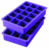 Tovolo Perfect Silicone Ice Cube Tray, Royal Purple, Set of 2 Tovolo Perfect Silicone Ice Cube Tray, Royal Purple, Set of 2