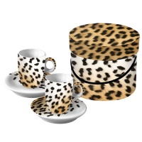 Paperproducts Design Leopard Couture Espresso Cup and Saucer, Set of 2 Paperproducts Design Leopard Couture Espresso Cup and Saucer, Set of 2