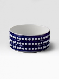 From the Perlee Bleu collection, inspired by the blue horizons and white domes of the Grecian Islands, this deep dish bowl is perfect for casual dining.Hand-painted Limoges porcelain4 oz., 3 diameterDishwasher safeMade in Portugal From the Perlee Bleu collection, inspired by the blue horizons and white domes of the Grecian Islands, this deep dish bowl is perfect for casual dining.Hand-painted Limoges porcelain4 oz., 3 diameterDishwasher safeMade in Portugal