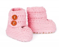 Hand Crocheted Knitoes Baby Boots for Newborns Through Toddlers (Newborn (0-3 Month), Pink) Hand Crocheted Knitoes Baby Boots for Newborns Through Toddlers (Newborn (0-3 Month), Pink)