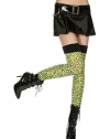 leopard print thigh hi with ruffle lace trim