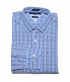 Tommy Hilfiger Men Custom Fit Plaid Long Sleeve Shirt