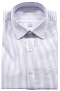 Michael Kors Non-iron Dress Shirt - Blue Cloud Bengal Stripe Michael Kors Non-iron Dress Shirt - Blue Cloud Bengal Stripe