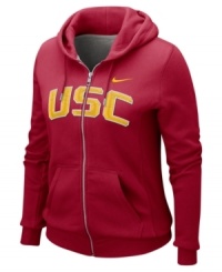 Spread the spirit and cheer on your favorite team with this NCAA USC Trojans hoodie from Nike. Spread the spirit and cheer on your favorite team with this NCAA USC Trojans hoodie from Nike.