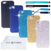 Five GLITTER Cases for iPhone 5 / Four Stylus Pens / Two Screen Protectors - Eco-Fused Microfiber Cleaning Cloth 5.5x3.0 inch included