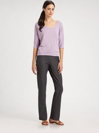 This slouchy, elegant style is rendered in ultra-soft finespun linen jersey.ScoopneckThree-quarter dolman sleevesLonger back hemlineAbout 24½ from shoulder to hemLinenDry cleanImportedModel shown is 5'11 (180cm) wearing US size Small. This slouchy, elegant style is rendered in ultra-soft finespun linen jersey.ScoopneckThree-quarter dolman sleevesLonger back hemlineAbout 24½ from shoulder to hemLinenDry cleanImportedModel shown is 5'11 (180cm) wearing US size Small.