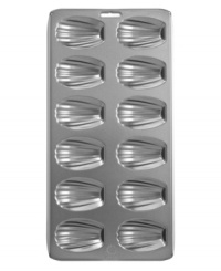 Love at first taste. A classic French treat makes its way into your kitchen with this carbon steel madeleine pan. Making 12 petite cakes at once, this pan will leave you oohing and aahing over the nonstick ease of whipping up a batch of this buttery sweet treat. Lifetime warranty. Love at first taste. A classic French treat makes its way into your kitchen with this carbon steel madeleine pan. Making 12 petite cakes at once, this pan will leave you oohing and aahing over the nonstick ease of whipping up a batch of this buttery sweet treat. Lifetime warranty.